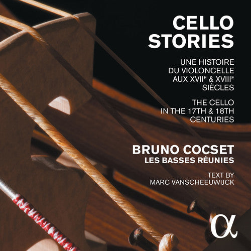 the album cover for Bruno Cocset / Les Basses Reunies - Luigi Boccherini: Cello Stories
