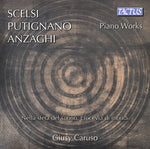 the album cover for Giusy Caruso - Scelsi, Putignano & Anzaghi: Piano Works