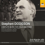 the album cover for Emma Abbate - Stephen Dodgson: Complete Music for Cello & Piano