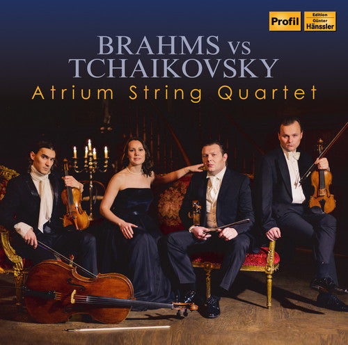 the album cover for Atrium String Quartet - Brahms vs. Tchaikovsky