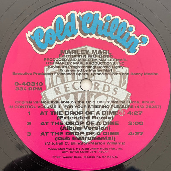 Marley Marl : At The Drop Of A Dime (12", Com)