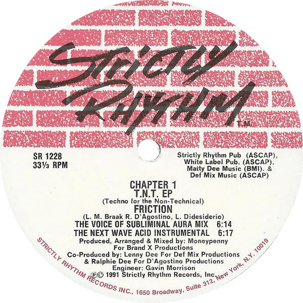 Chapter 1 : T.N.T. EP (Techno For The Non-Technical) (12", EP)