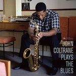 the album cover for John Coltrane - Plays The Blues (Cover Photo By Jean-Pierre Leloir)