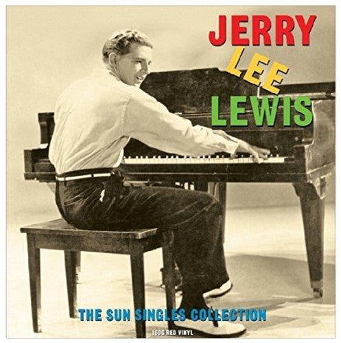 the album cover for Jerry Lee Lewis - Sun Singles (Red Vinyl) [Colored Vinyl] [180 Gram] (Red) (Uk)