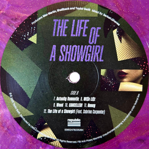 Taylor Swift : The Life Of A Showgirl (LP, Album, Ltd, Vio)
