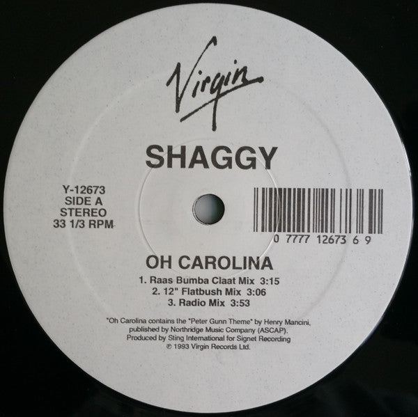 Shaggy : Oh Carolina (12")
