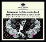 the album cover for Tchaikovsky / Schumann / Timm - Schumann & Tchaikovsky: Cello Concerto and Rococo Variations