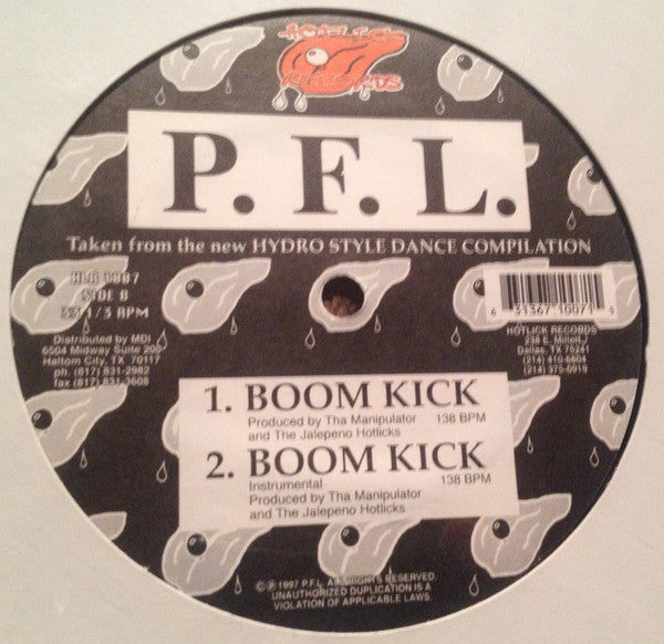 Joe Angel / P.F.L. (2) : Do You Wanna Do Me / Boom Kick (12")