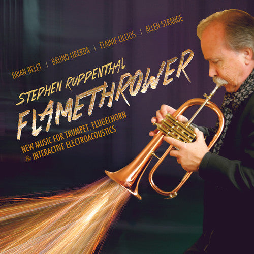 the album cover for Liberda / Lillios / Strange - Flamethrower