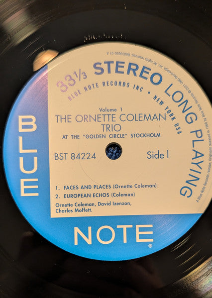 The Ornette Coleman Trio : At The "Golden Circle" Stockholm Volume 1 (LP, Album, RE, 180)
