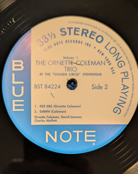 The Ornette Coleman Trio : At The "Golden Circle" Stockholm Volume 1 (LP, Album, RE, 180)