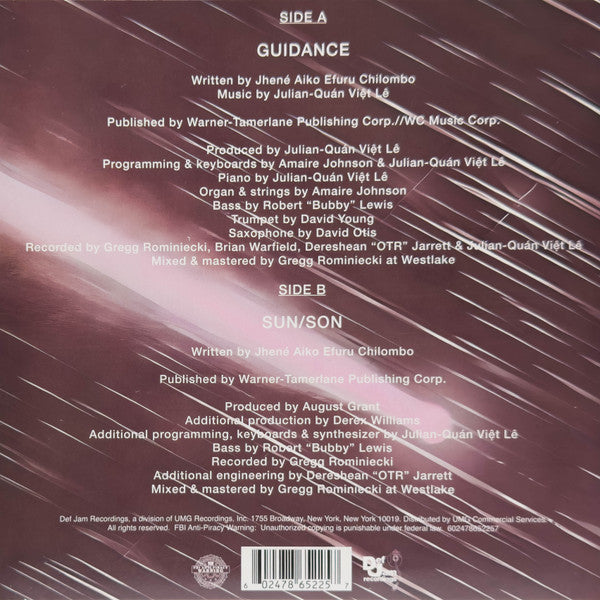 Jhené Aiko : Guidance / Sun/Son (7", RSD, Ltd, Lav)
