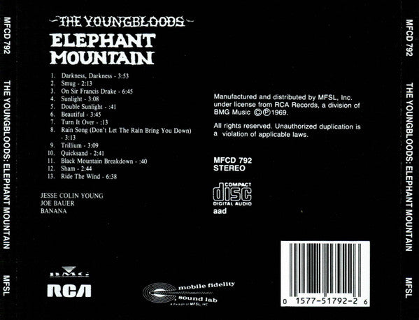 The Youngbloods : Elephant Mountain (CD, Album, RE, RM)
