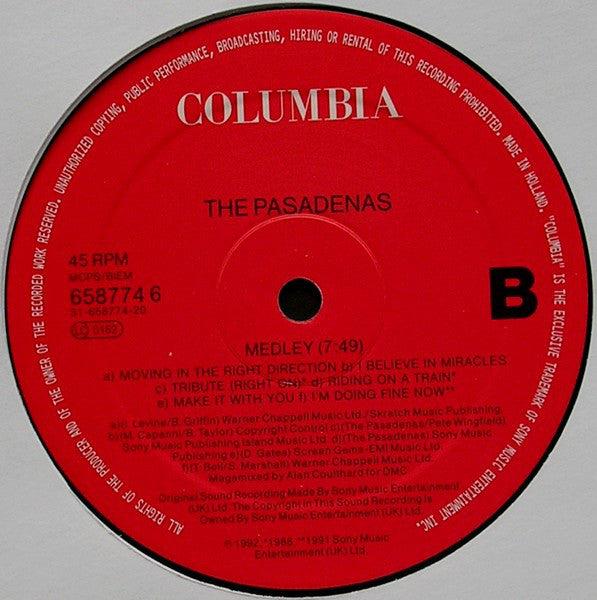 The Pasadenas : Let's Stay Together (12", Single)