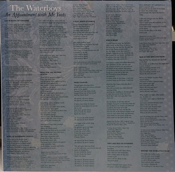 The Waterboys : An Appointment With Mr Yeats (2xLP, Album)