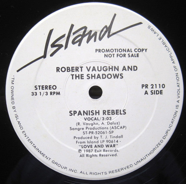 Robert Vaughn AndThe Shadows (5) : Spanish Rebels (12", Single, Promo)