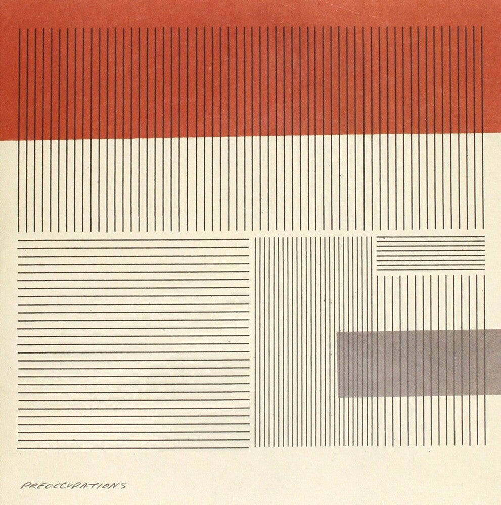 the album cover for Preoccupations - KEY B/W OFF DUTY TRIP