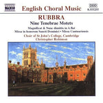 the album cover for English Choral Music - 9 Tenebrae Motets