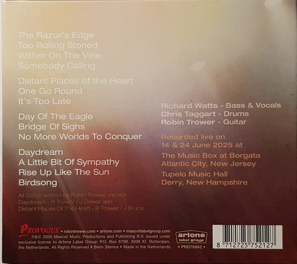 Robin Trower : One Moment In Time - Live In The USA (CD, Album)