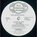 Paris Brightledge : Learn To Love (12")