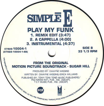 Simplē E* : Play My Funk (12")