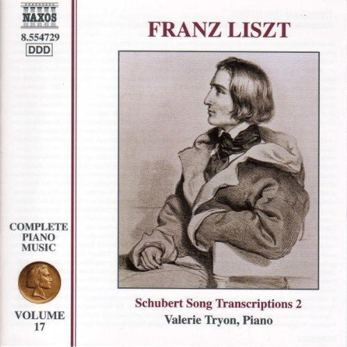 the album cover for Valerie Tryon - Complete Piano Music 17 / Schubert Song Transcr 2