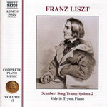 the album cover for Valerie Tryon - Complete Piano Music 17 / Schubert Song Transcr 2