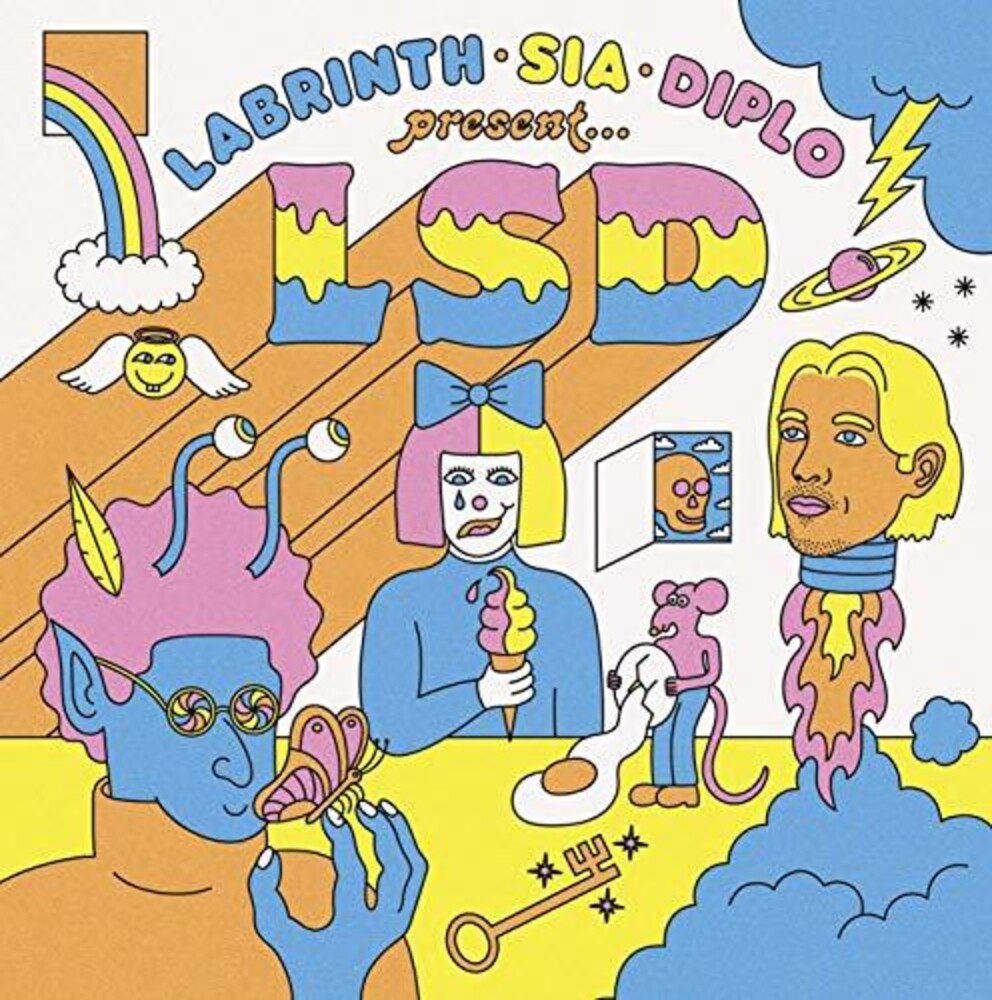 the album cover for LSD - Labrinth Sia & Diplo Presents Lsd
