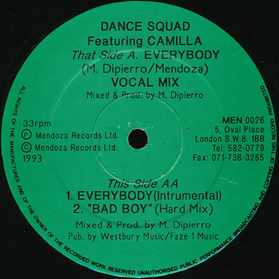 Dance Squad : Everybody (12")