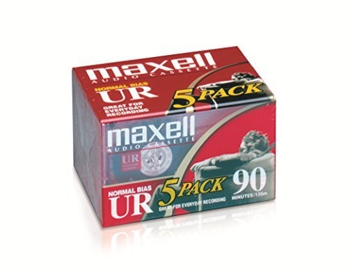 Maxell 108562 UR-90 5PK Normal Bias Audio Cassettes