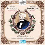 the album cover for Niklas Schmidt - Ten Preludes & J.c.f. Bach: Sonata For Cello