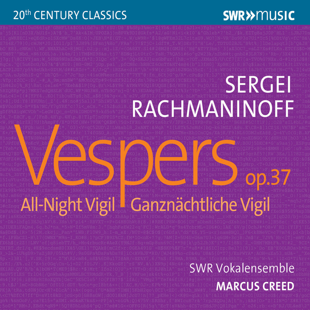 the album cover for Rachmaninoff / Koch / Creed - Vespers 37 All Night Vigil