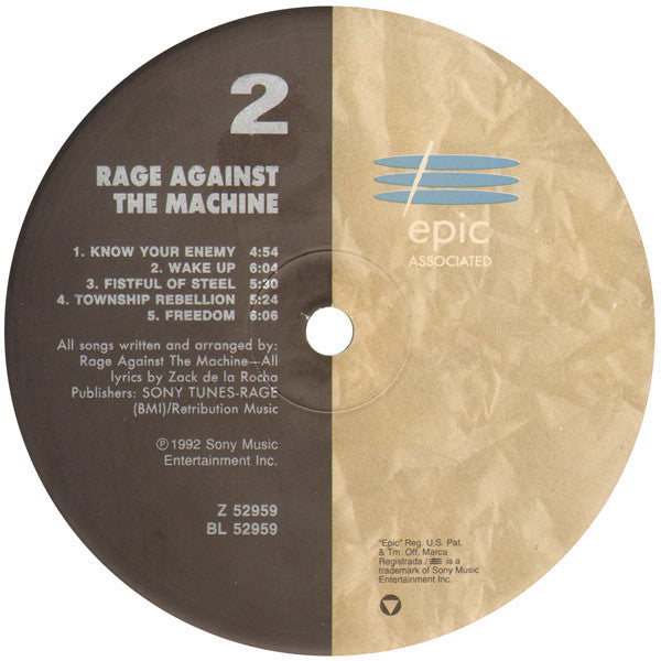 Rage Against The Machine : Rage Against The Machine (LP, Album)