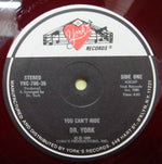 Dr. York : You Can't Hide (12", Red)