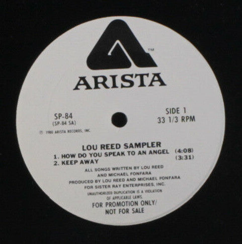 Lou Reed : Lou Reed Sampler (12", Promo, Smplr)