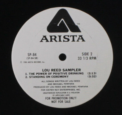 Lou Reed : Lou Reed Sampler (12", Promo, Smplr)