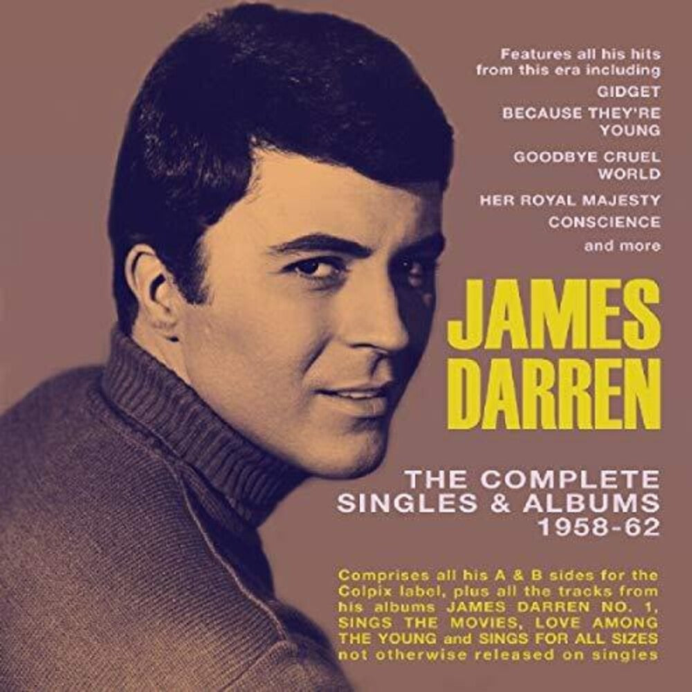 the album cover for James Darren - Complete Singles & Albums 1958-62