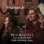 the album cover for Debussy / Duo Kalysta - Origins