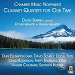 the album cover for Coleman / Shifrin / Harlem String Quartet - Clarinet Quintets for Our Time