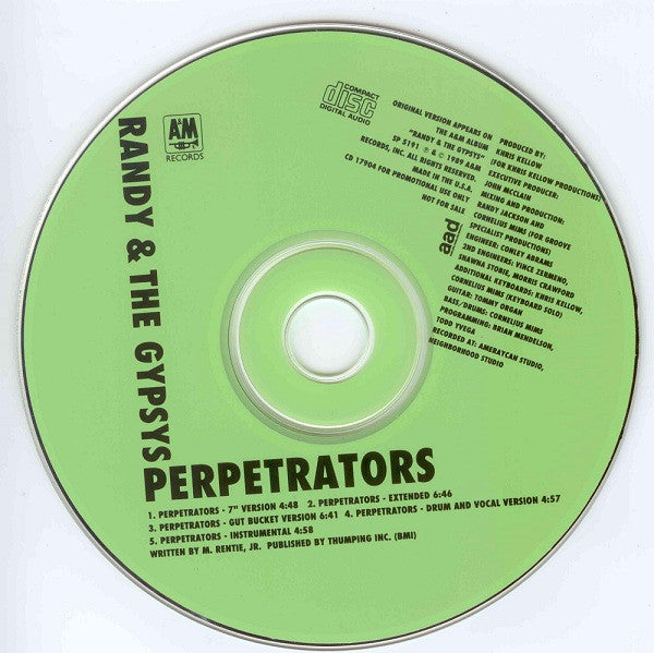 Randy & The Gypsys : Perpetrators (CD, Maxi, Promo)