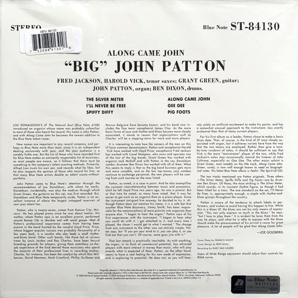 John Patton : Along Came John (2x12", Album, Ltd, Num, RE, 180)