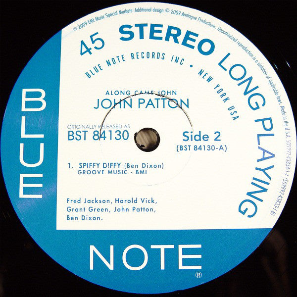 John Patton : Along Came John (2x12", Album, Ltd, Num, RE, 180)