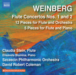 the album cover for Weinberg / Szczecin Philharmonic Orch / Coleman - Flute Concertos 1 & 2