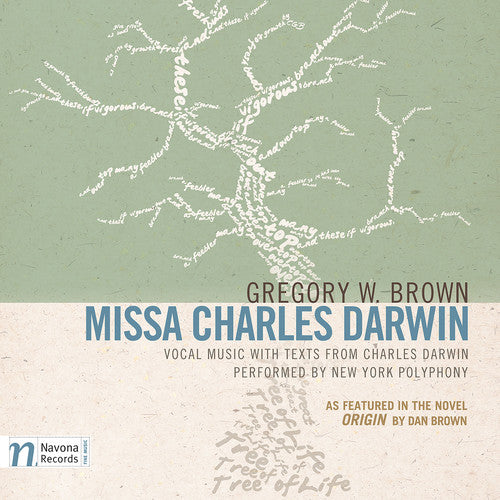 the album cover for Brown / New York Polyphony - Missa Charles Darwin