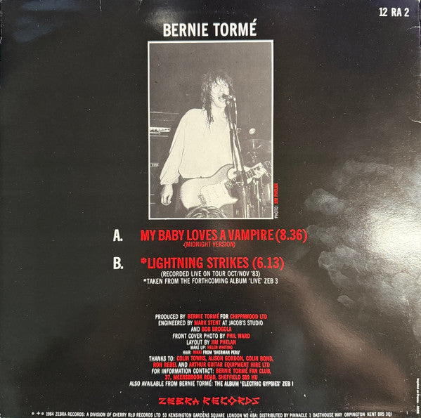 Bernie Tormé : My Baby Loves A Vampire (12")