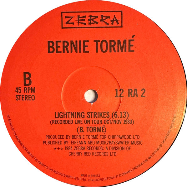 Bernie Tormé : My Baby Loves A Vampire (12")