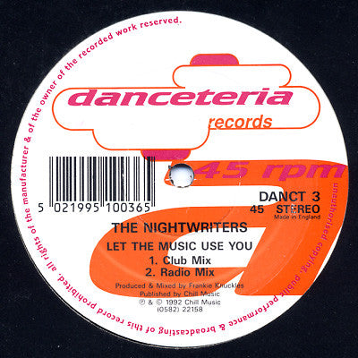 The Nightwriters* : Let The Music Use You (12")