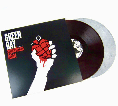 Green Day - American Idiot - Limited Colored Vinyl with LP1 pressed on Red with Black swirl & LP2 pressed on White with Black swirl (Vinyl)