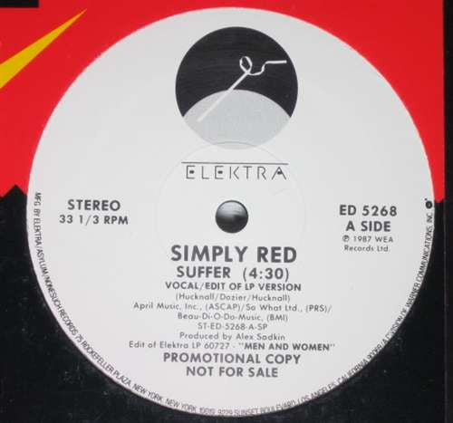 Simply Red : Suffer (12", Promo)