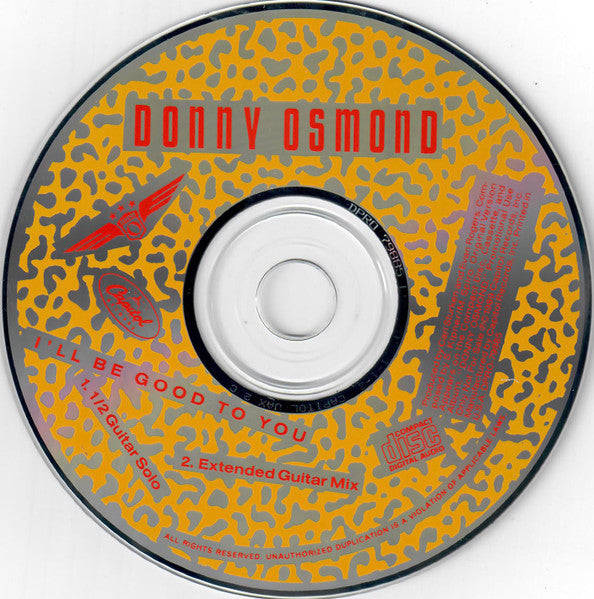 Donny Osmond : I'll Be Good To You (CD, Single, Promo)
